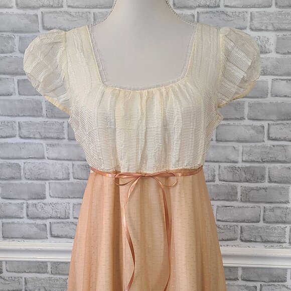 Vintage Style Regency Dress Med Costume Cottage Coquette Jane Austen Empire - Picture 2 of 9